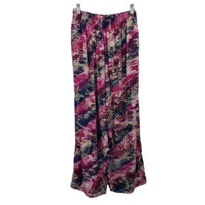 Gone Troppo Women's Sz Large Tie Dye Harem Buttoned Hem Boho Baggy Pants